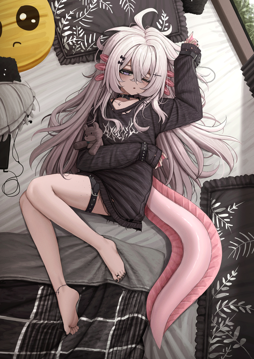 This is a pixiv picture whose title is axolotl.