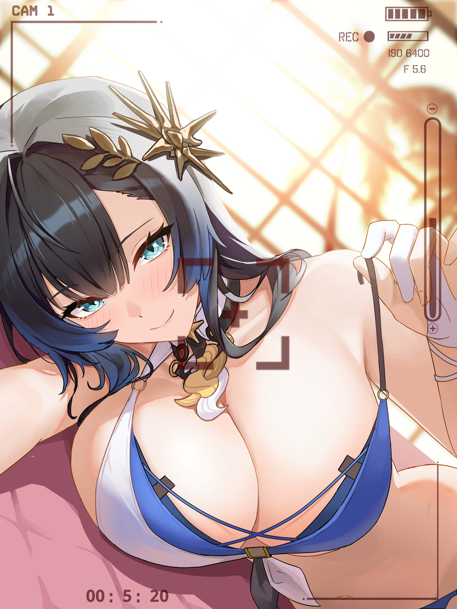 This is a pixiv picture whose title is 泳装凯姐.