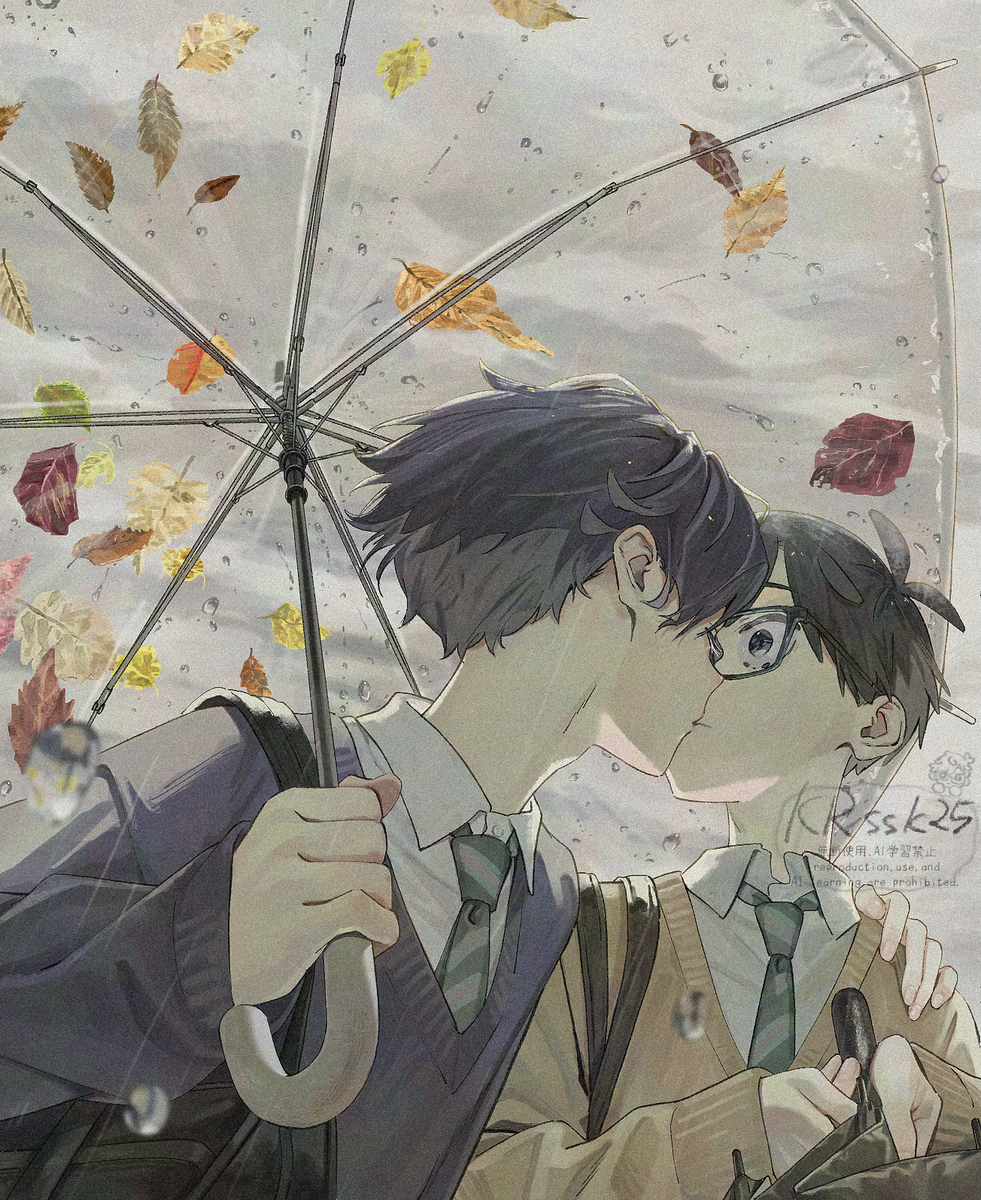 This is a pixiv picture whose title is 遣らず雨.