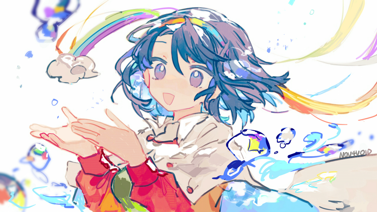 This is a pixiv picture whose title is 虹.