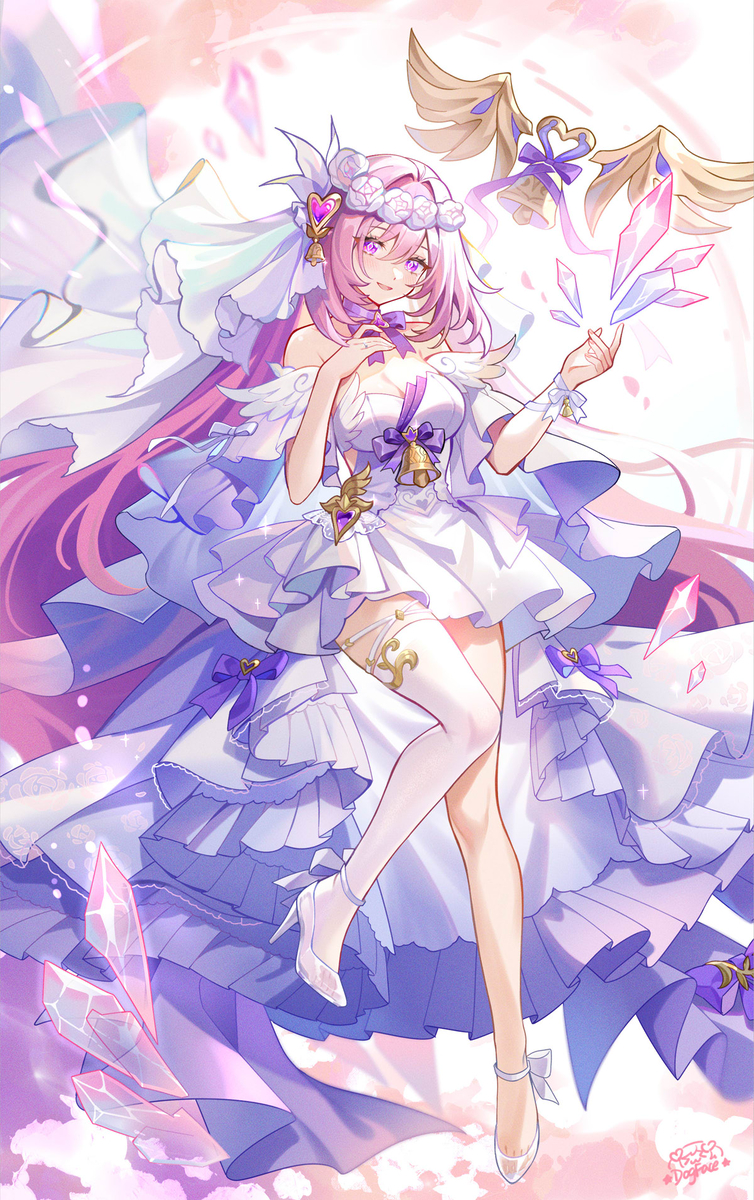 This is a pixiv picture whose title is ~爱莉希雅花间颂歌~.