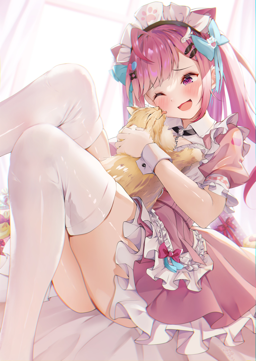 This is a pixiv picture whose title is 🎀Happy birthday Sakuna-chan🐾.