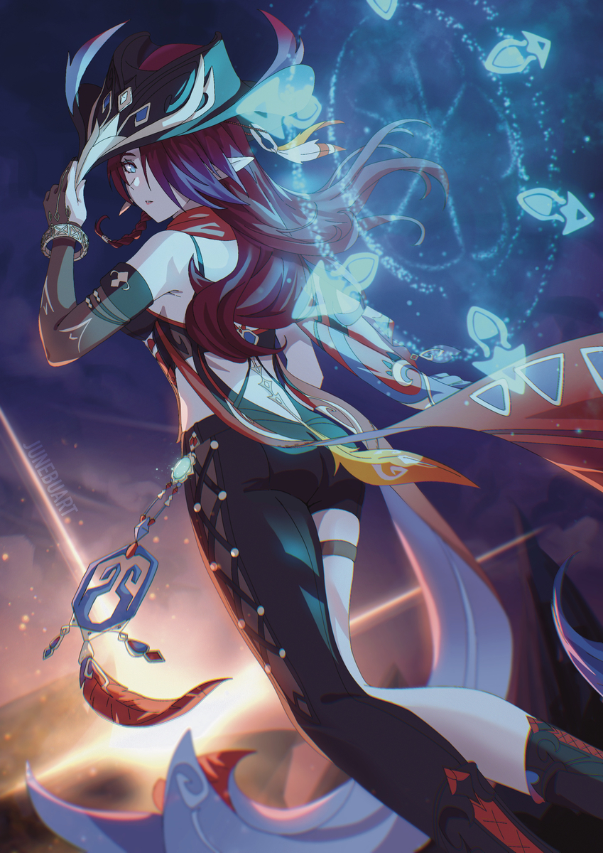 This is a pixiv picture whose title is She is Hat Guy now.