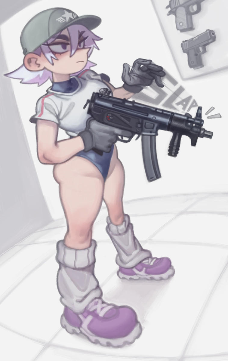 This is a pixiv picture whose title is Violet MP5K.