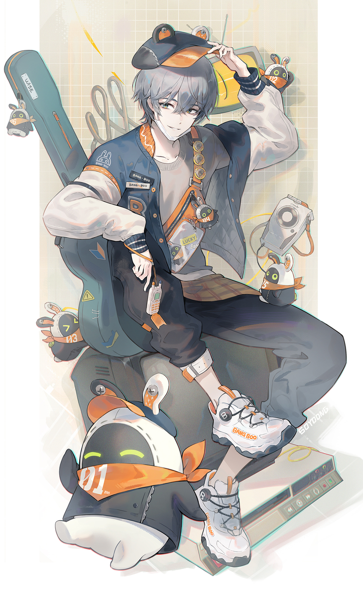 This is a pixiv picture whose title is ボンプオタク2.