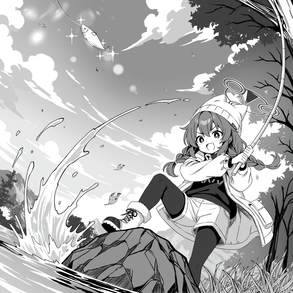 This is a pixiv picture whose title is 獲ったど～！.