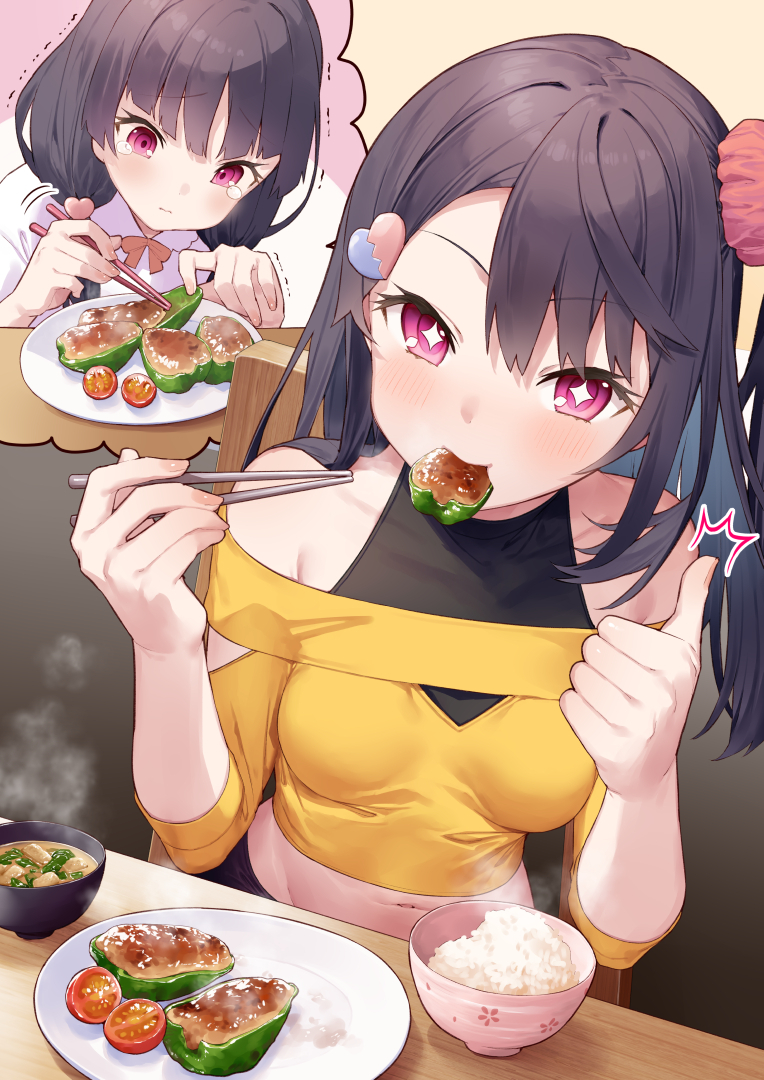 This is a pixiv picture whose title is ピーマンを食べられるようになった妹.