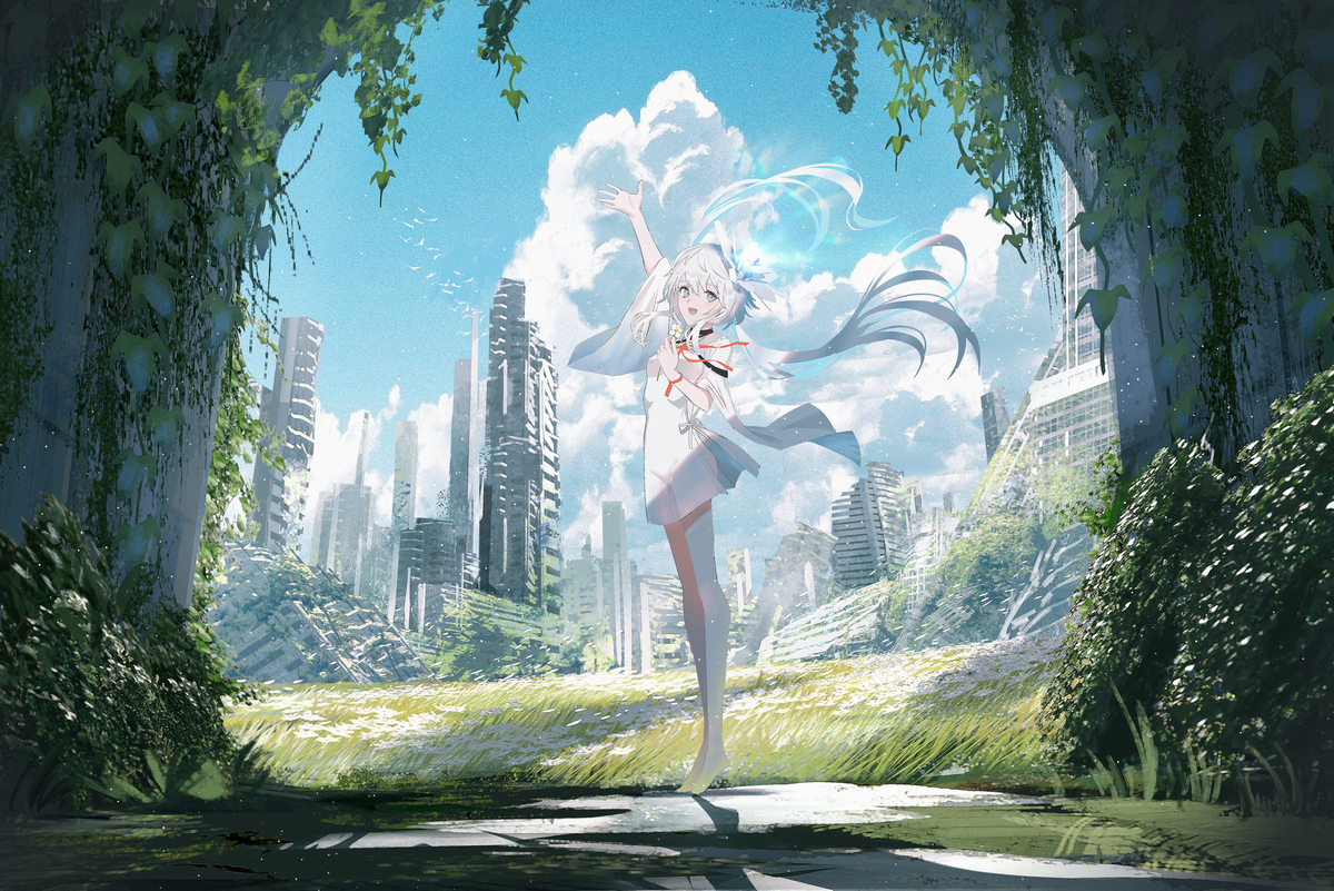 This is a pixiv picture whose title is 遥かなる旅路へ.