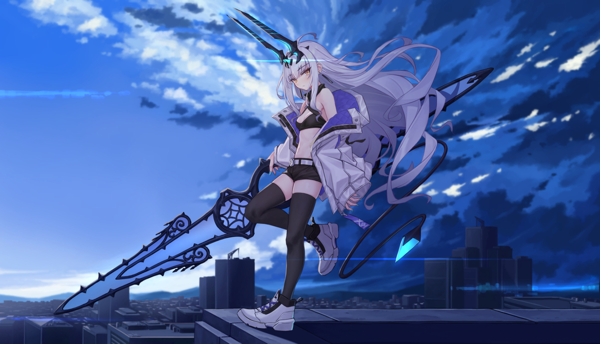 This is a pixiv picture whose title is 竜騎士.