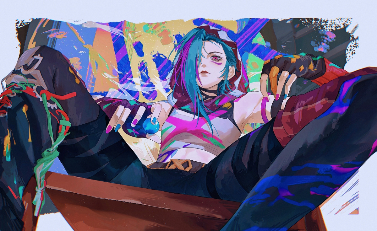 This is a pixiv picture whose title is Jinx💙💥.