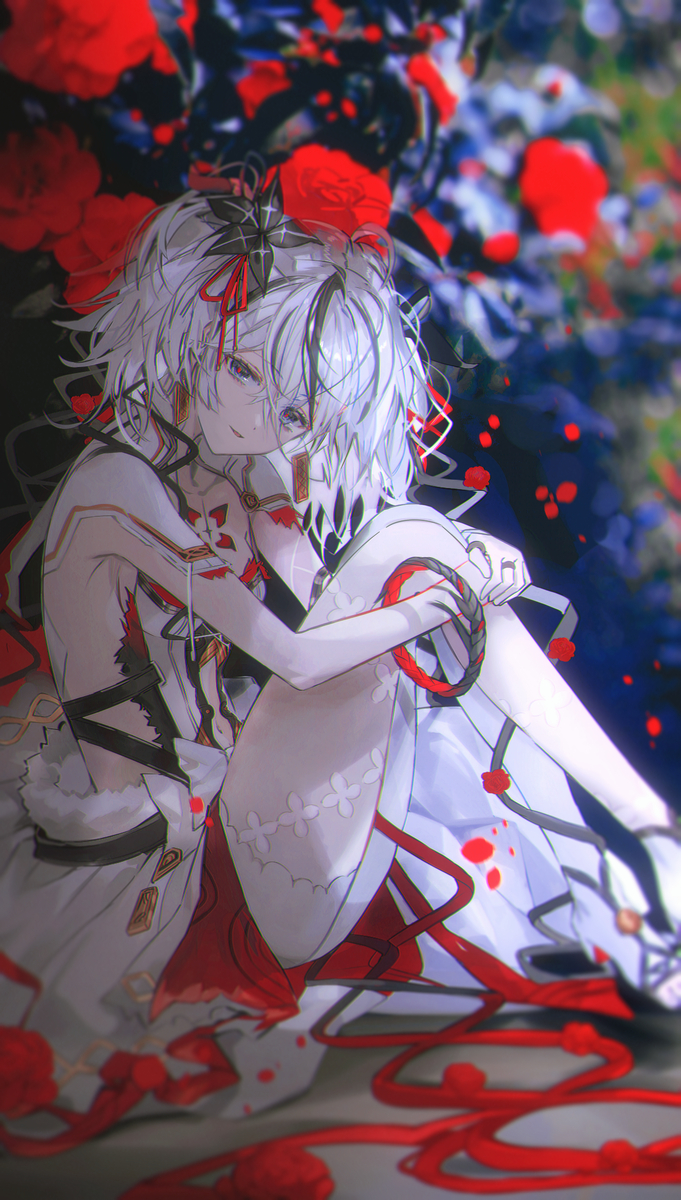 This is a pixiv picture whose title is ツバキ.