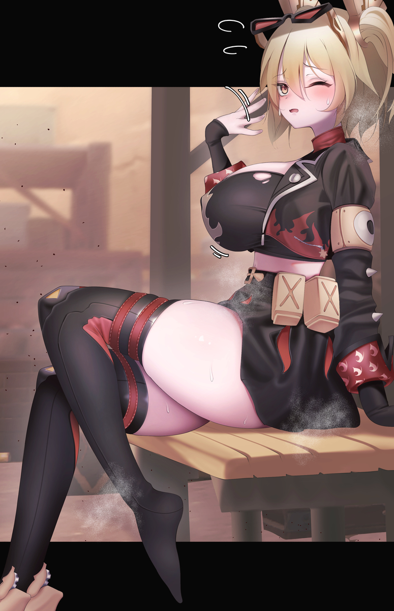 This is a pixiv picture whose title is 暑がりバーニス.