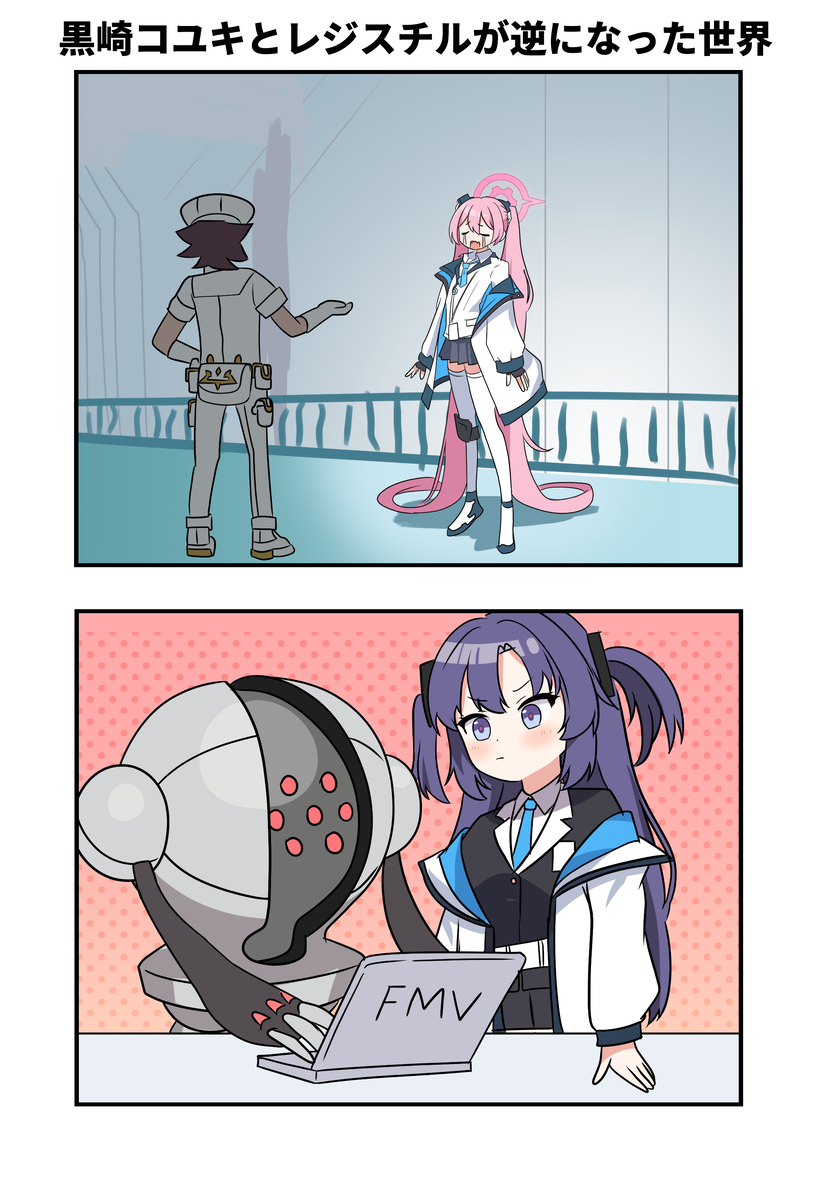This is a pixiv picture whose title is ブルアカ漫画2028.