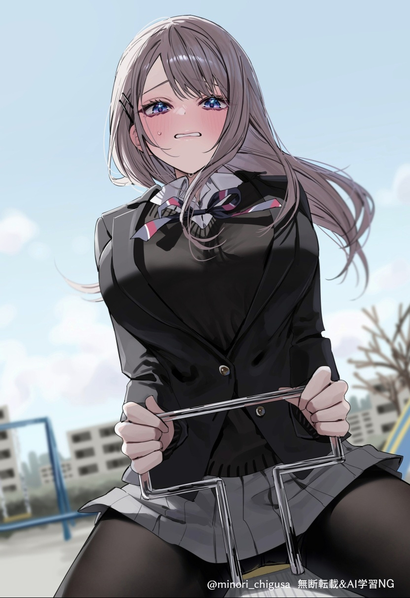 This is a pixiv picture whose title is (ちょっと恥ずかしいかも……).