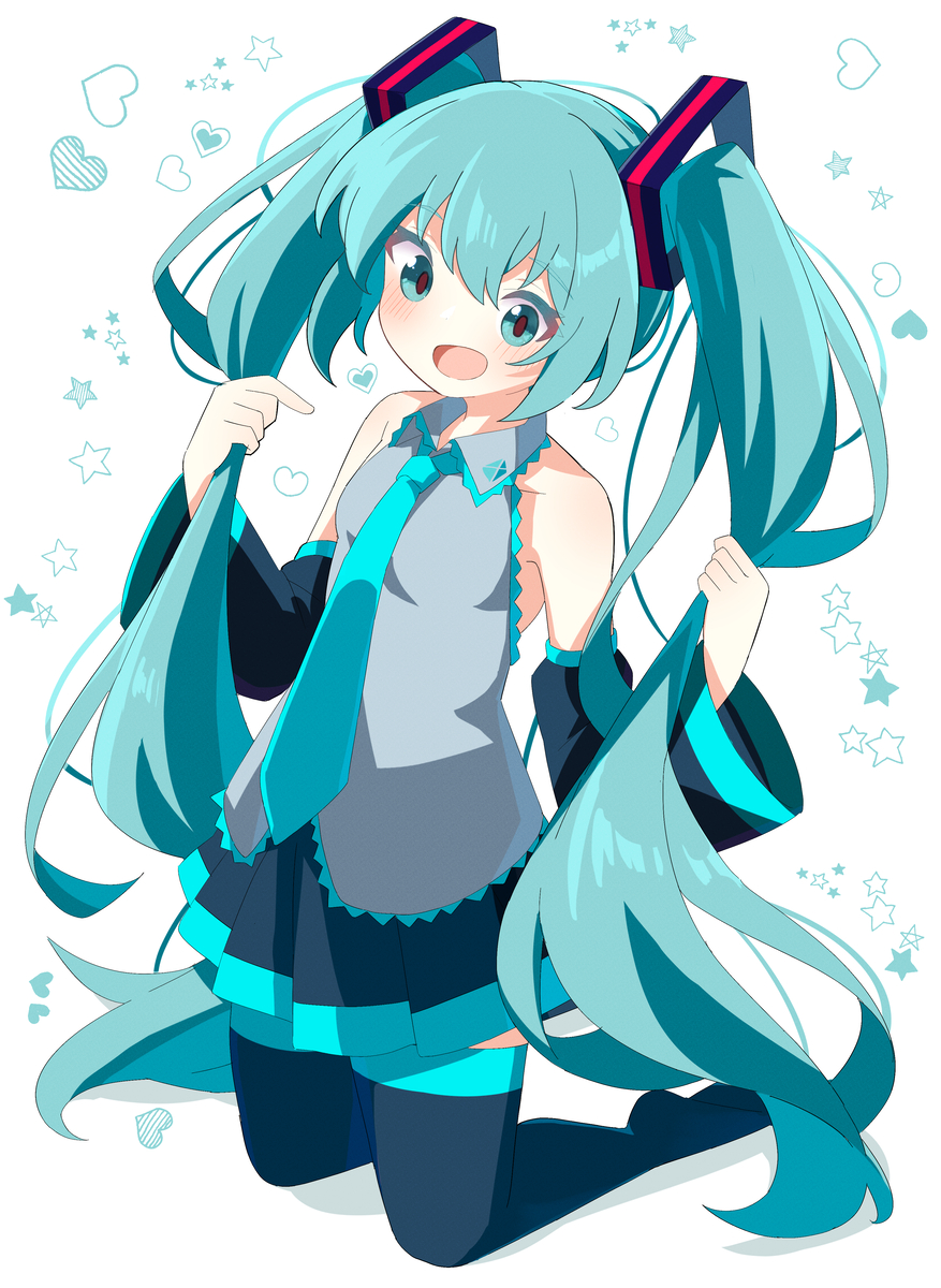 This is a pixiv picture whose title is ミクさん💚.