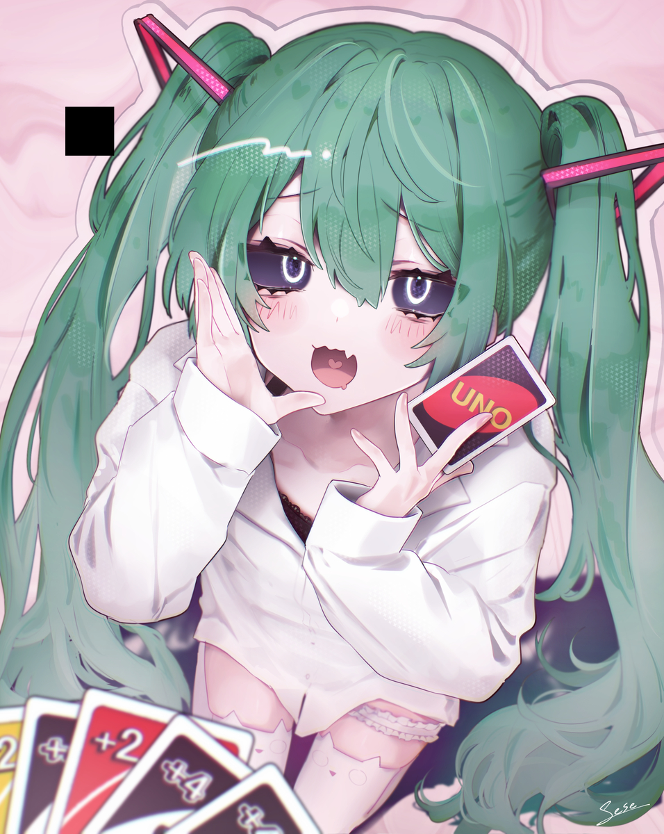 This is a pixiv picture whose title is 「nice try♡」.