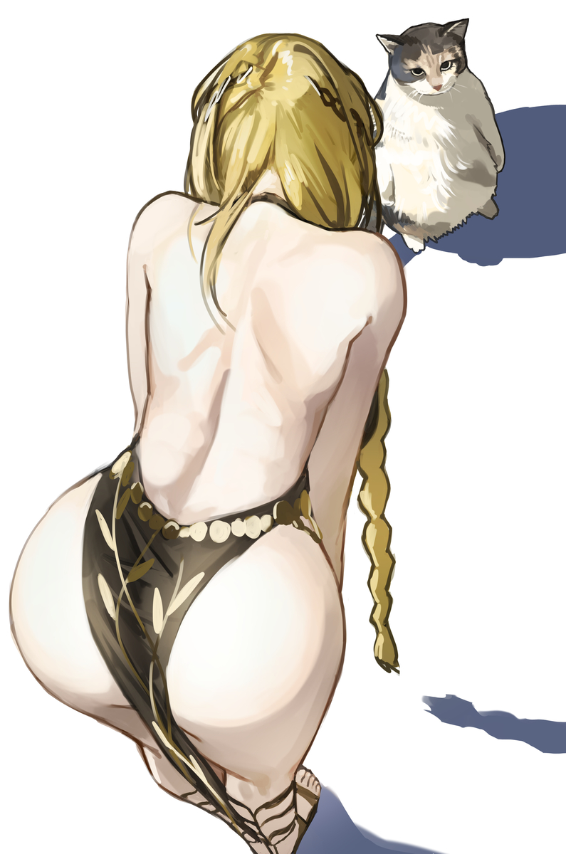 This is a pixiv picture whose title is 猫猫立正，猫好   玛丽卡光看着不摸，玛丽卡坏.