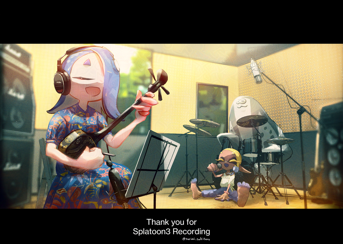 This is a pixiv picture whose title is レコーディングフウカ.