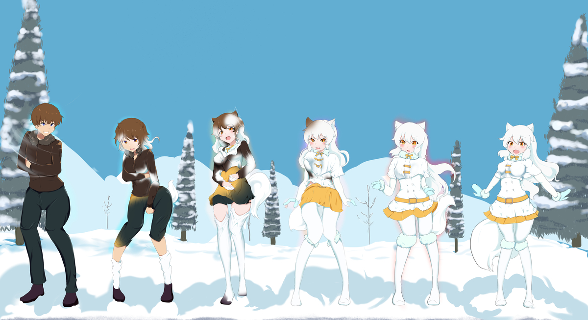 This is a pixiv picture whose title is 【リクエスト】男性→ホッキョクキツネ.