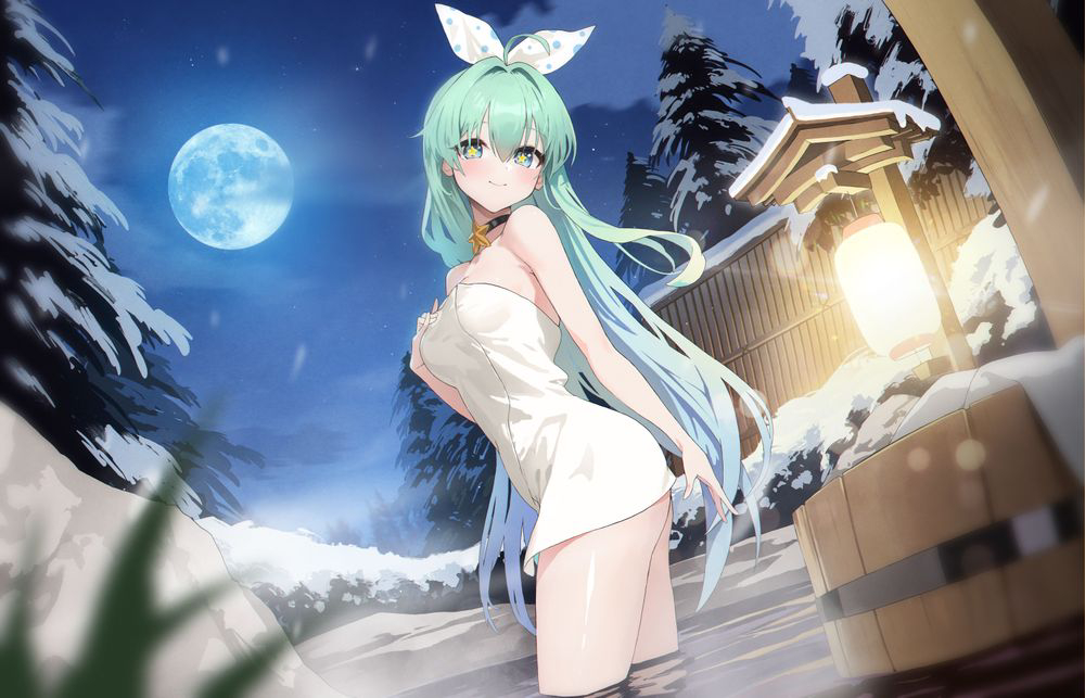 This is a pixiv picture whose title is 温泉.