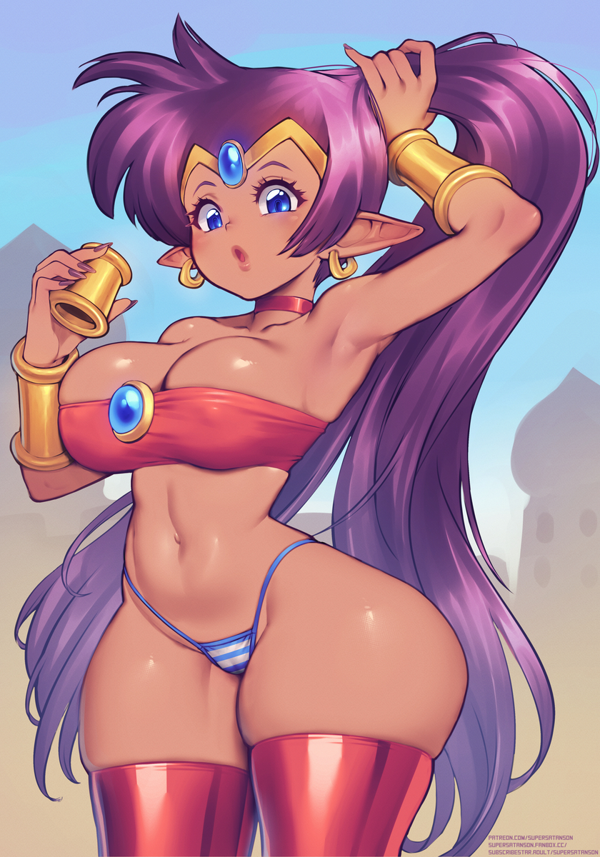 This is a pixiv picture whose title is A random Shantae appears.