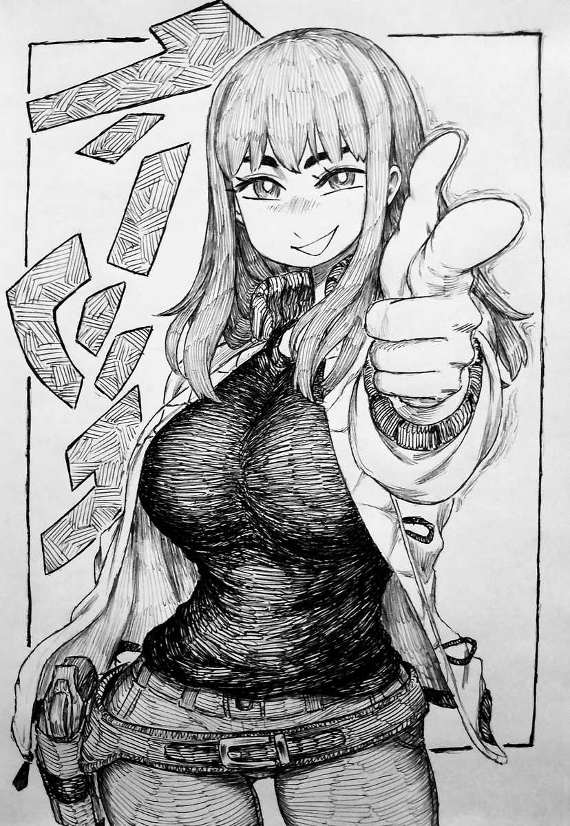 This is a pixiv picture whose title is Bang!.