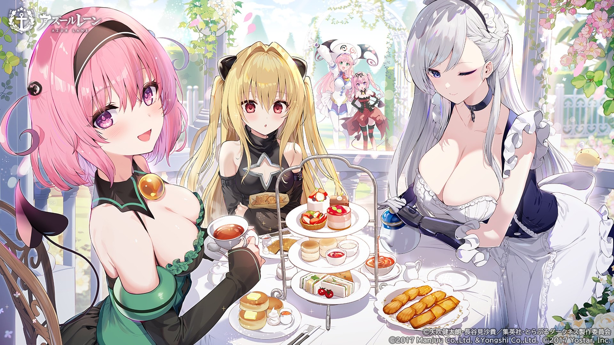 This is a pixiv picture whose title is 【コラボ】　アズールレーン×ToLOVEるダークネス.