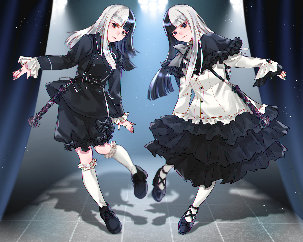 This is a pixiv picture whose title is ２人でひとつ.