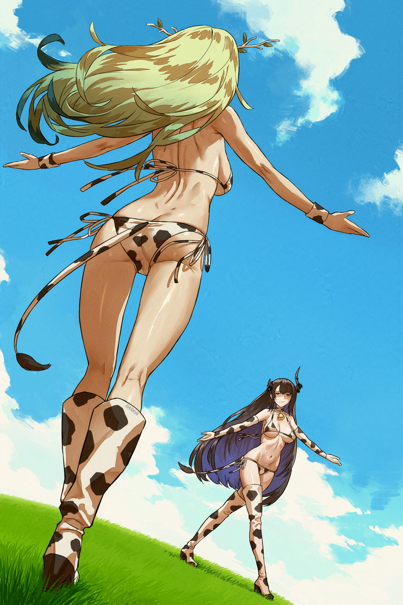 This is a pixiv picture whose title is the final cowdown.