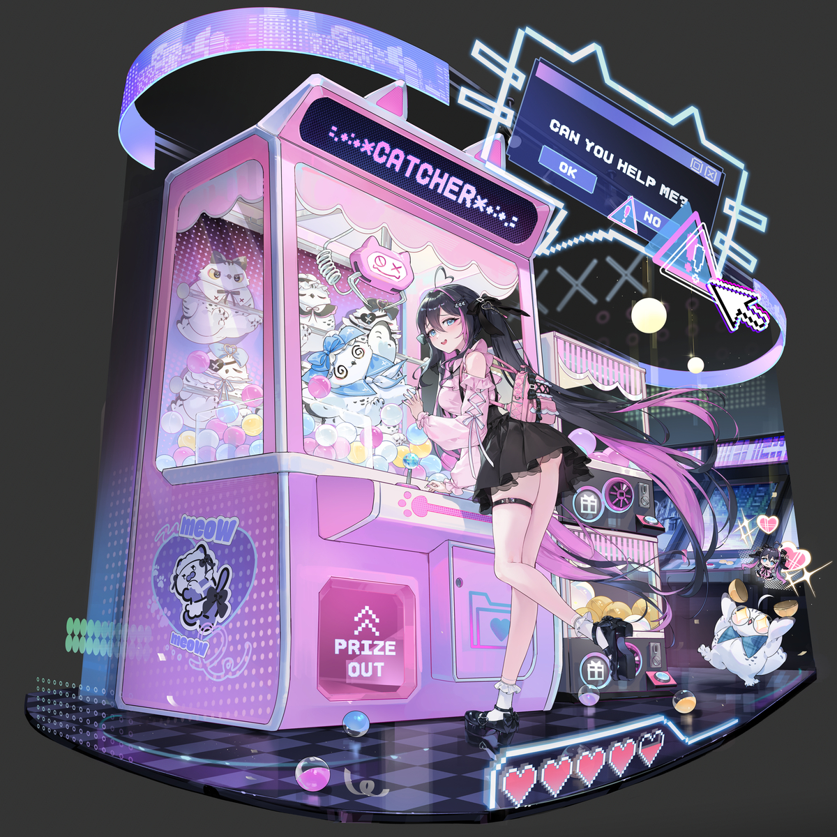 This is a pixiv picture whose title is 【仕事絵】_〖音無郁子 - 超絶ラッキーガチャ〗.