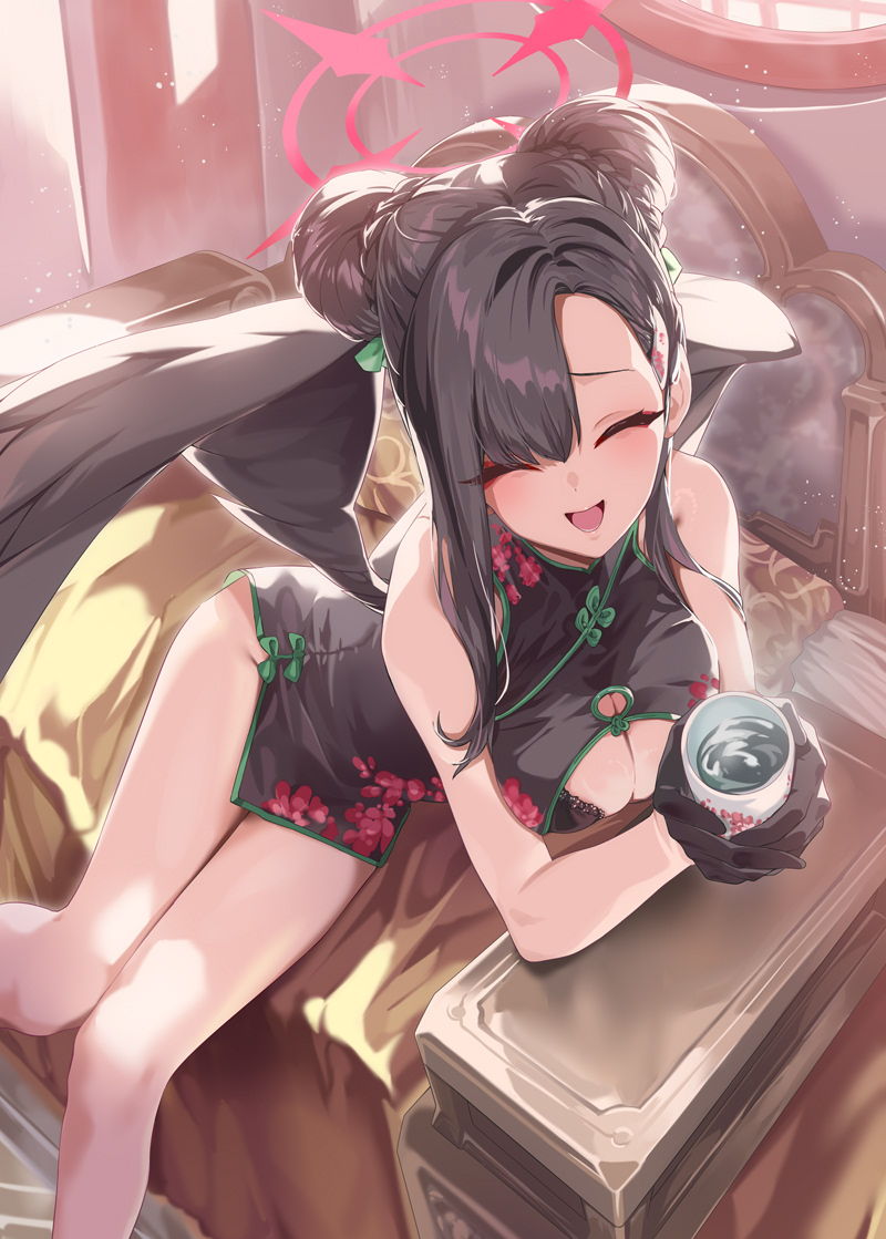 This is a pixiv picture whose title is 飲む？.