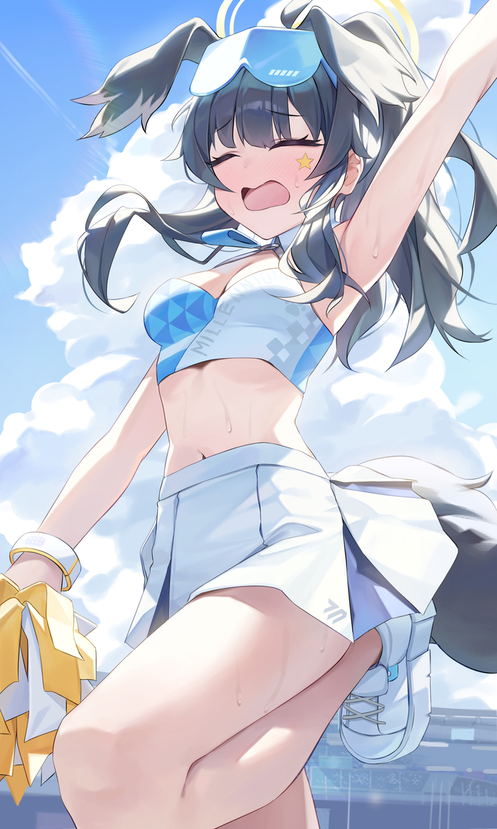 This is a pixiv picture whose title is 猫塚ヒビキ 응원히비키.