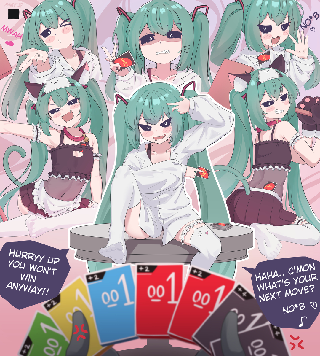 This is a pixiv picture whose title is Bratty Miku 💢.