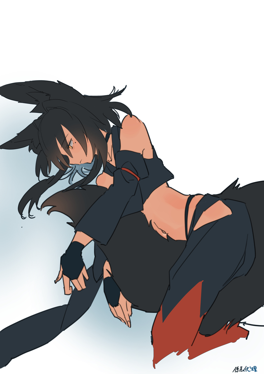 This is a pixiv picture whose title is 最近元気のない黒椛.