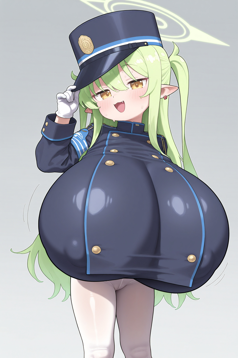 This is a pixiv picture whose title is 橘ノゾミ(超乳.