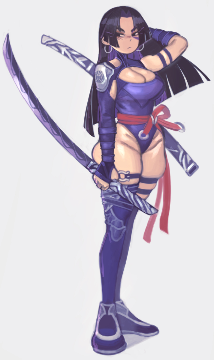 This is a pixiv picture whose title is Psylocke.