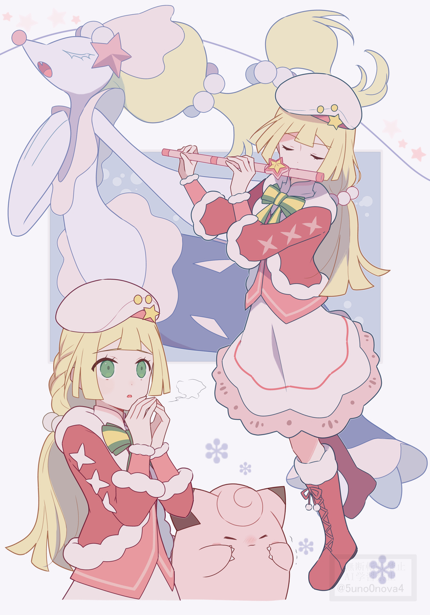 This is a pixiv picture whose title is Winterリーリエちゃん🎄2024.