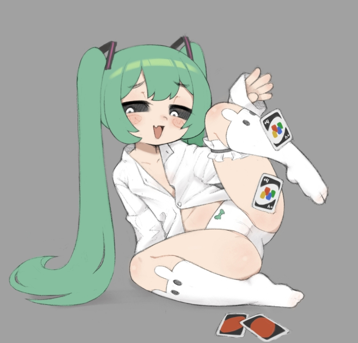 This is a pixiv picture whose title is mikugaki.