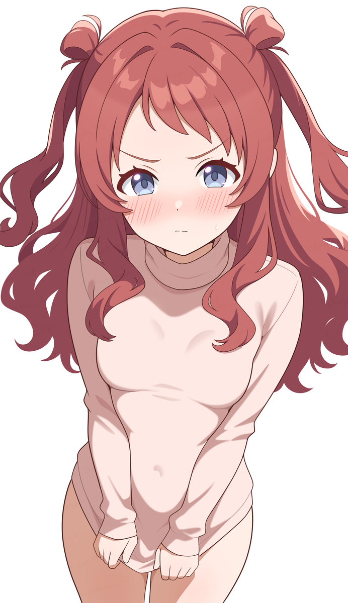 This is a pixiv picture whose title is 裸セーター花海佑芽.