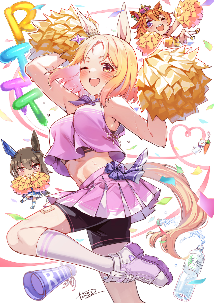 This is a pixiv picture whose title is 「今度は私が応援しちゃいます！」.