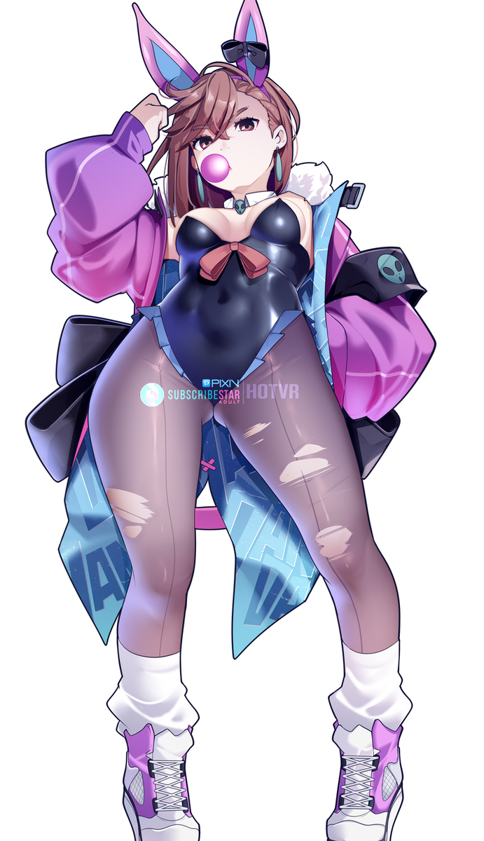 This is a pixiv picture whose title is Momo drippy bunnysuit.