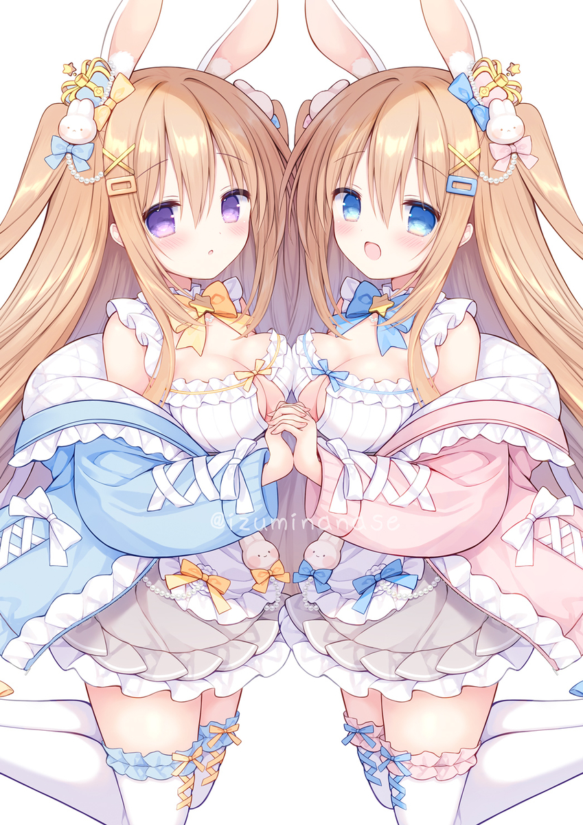 This is a pixiv picture whose title is ✧Rabbit twins✧.