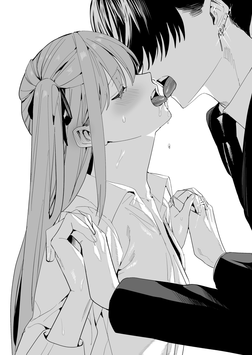 This is a pixiv picture whose title is キス絵です.