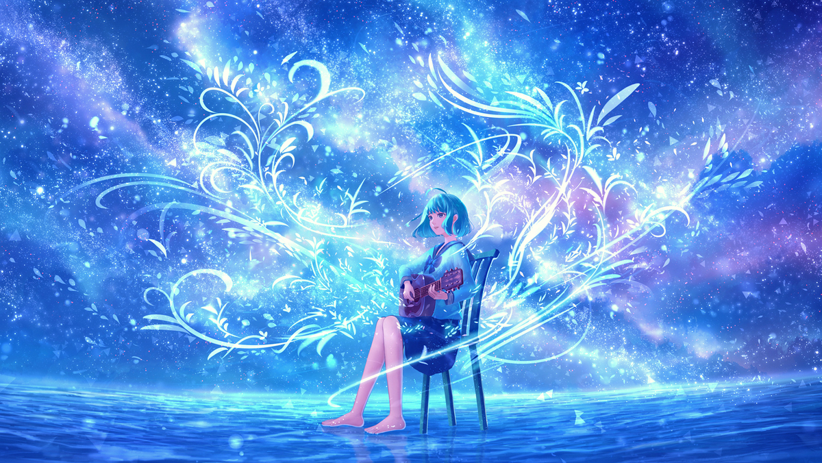 This is a pixiv picture whose title is nocturnal melody.