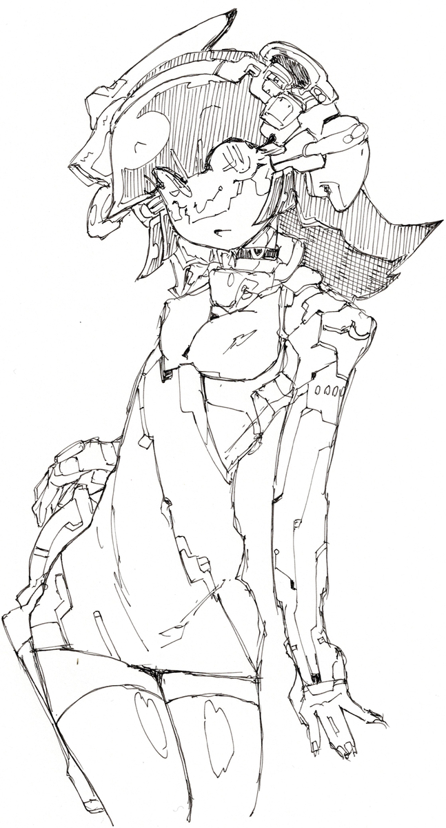This is a pixiv picture whose title is メカ娘241209.