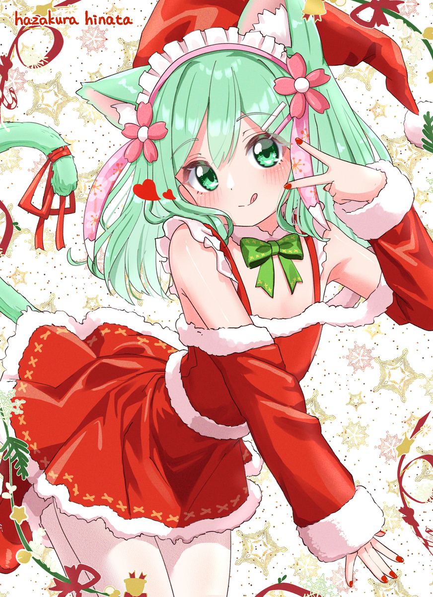 This is a pixiv picture whose title is ひなサンタ🍡🎅🏻🎄.*.