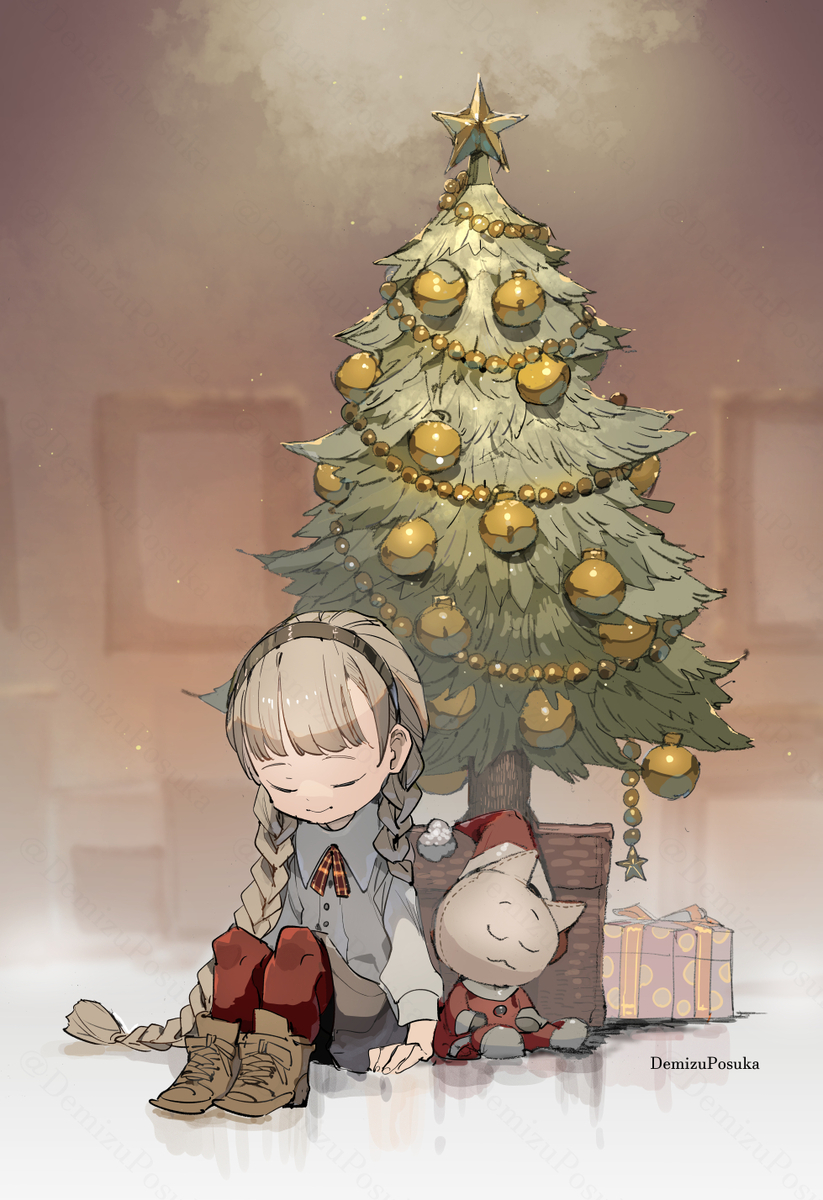 This is a pixiv picture whose title is クリスマスを待つ.