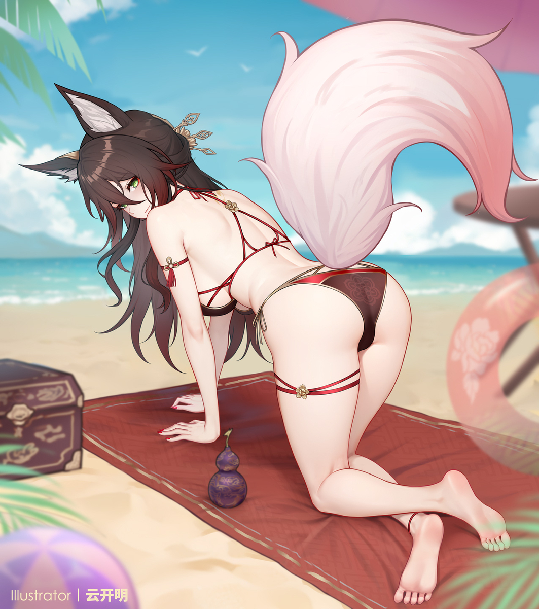 This is a pixiv picture whose title is 忘归人水着.