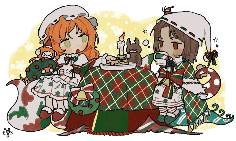 This is a pixiv picture whose title is 크리스마스 악몽 그레고르와 이스마엘.