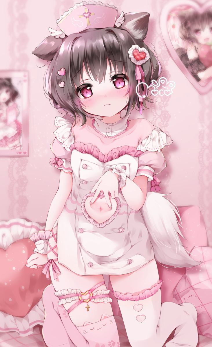 This is a pixiv picture whose title is くぅん…♡.